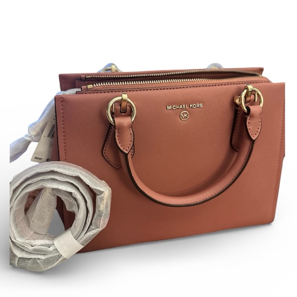 Michael Kors Marilyn Saffiano Leather Satchel Bag - Picture 9 of 11